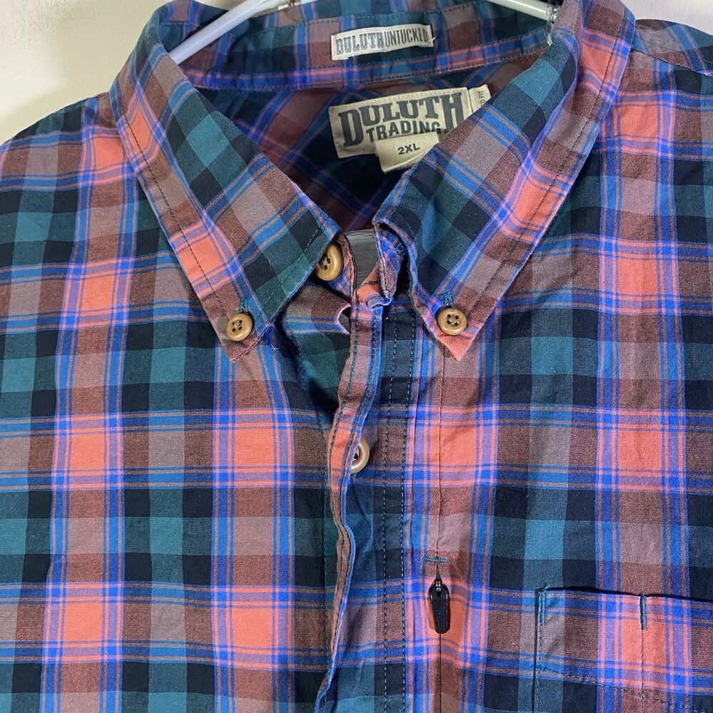 Duluth Flex Button Shirt Mens 2XL Untucked Beer Garden Relaxed Fit